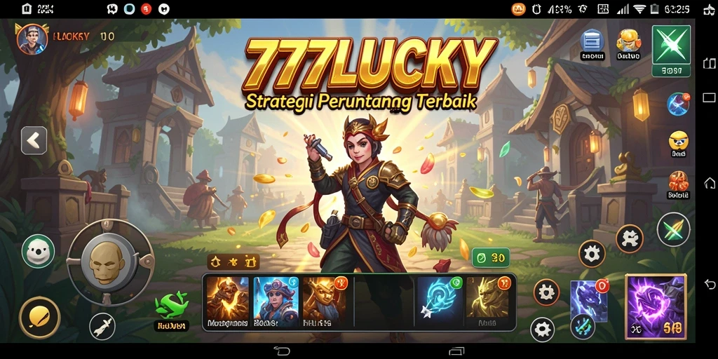 Screenshot gameplay 777LUCKY menampilkan strategi pertempuran yang intens.
