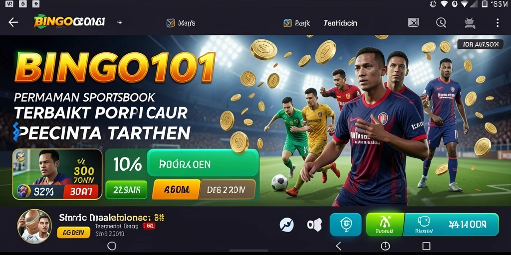 Tampilan gameplay BINGO101 dengan berbagai pilihan taruhan olahraga.