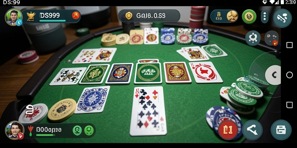Screenshot utama DS99 menampilkan aksi seru permainan Gaple.