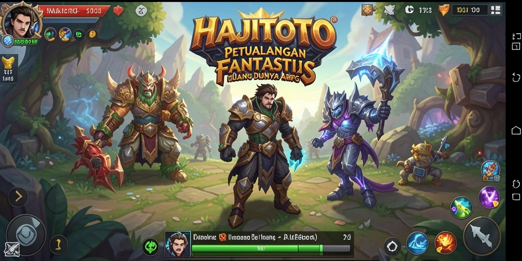 Screenshot utama HAJITOTO menampilkan aksi pertempuran yang intens dalam dunia ARPG.
