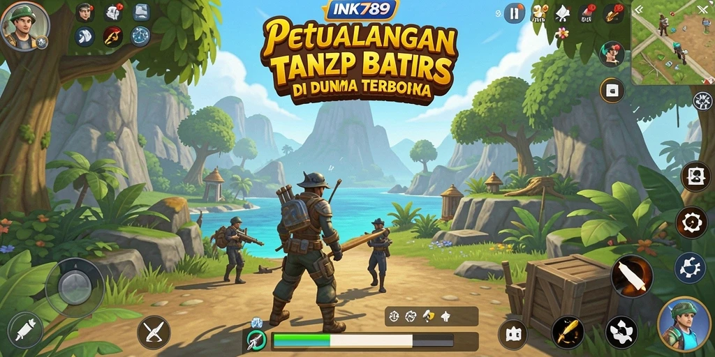Tampilan gameplay INK789 dalam dunia terbuka yang luas.