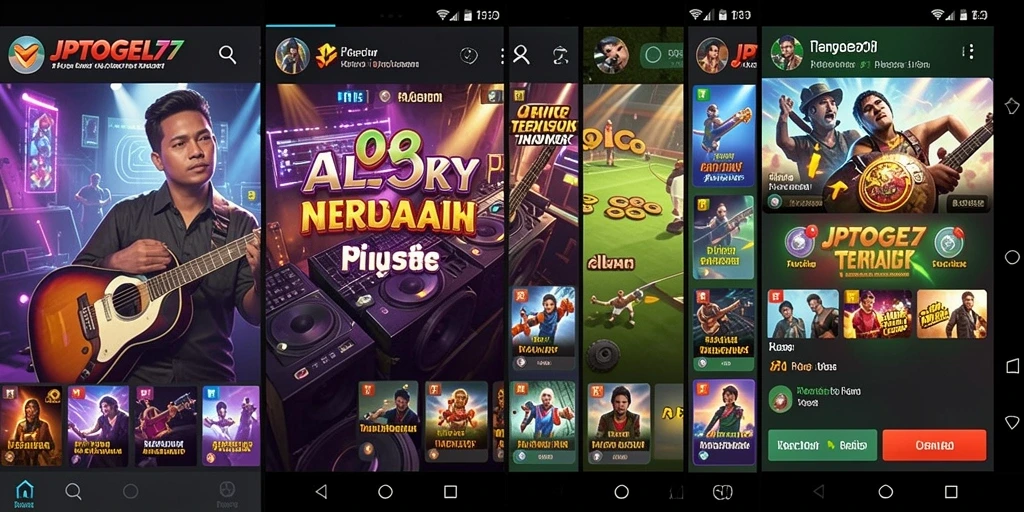 Screenshot gameplay <strong>JPTOGEL77</strong> menampilkan pengguna yang menikmati musik dan tantangan.