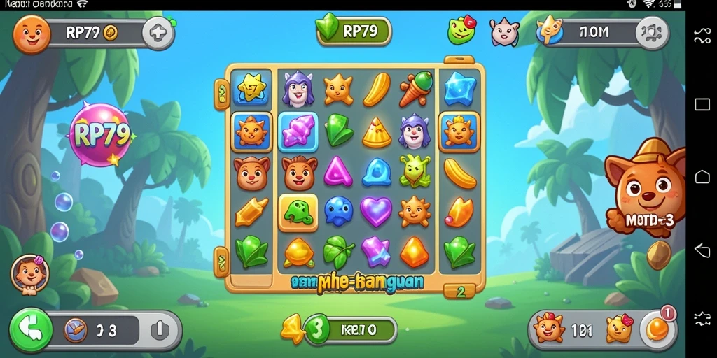 Gameplay seru dari RP79 dengan tantangan Match-3 yang menawan.