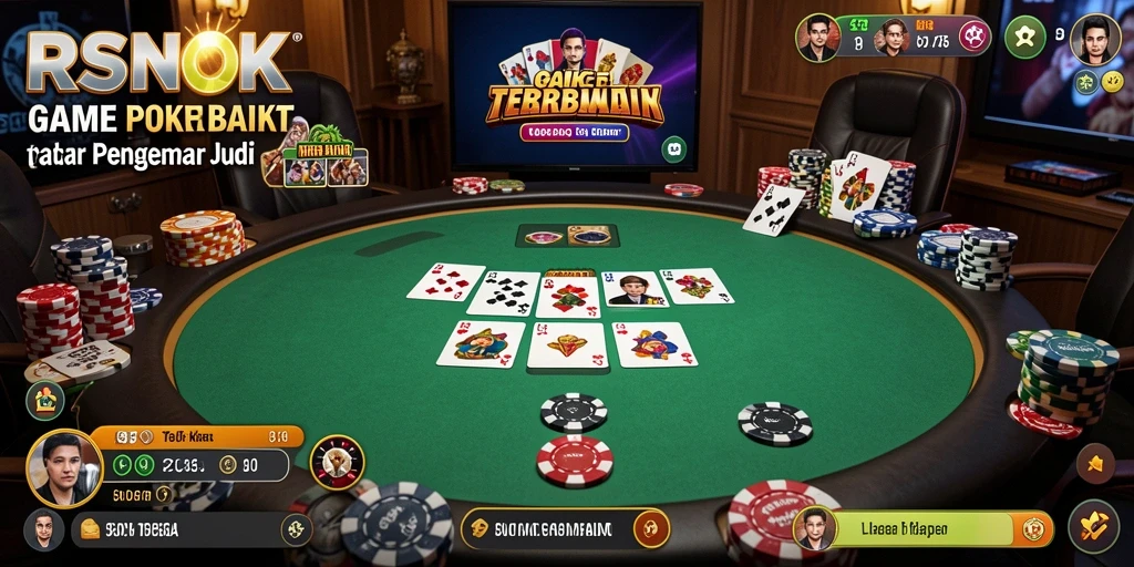 Tampilan gameplay RSNOK dengan suasana bermain Poker yang seru.