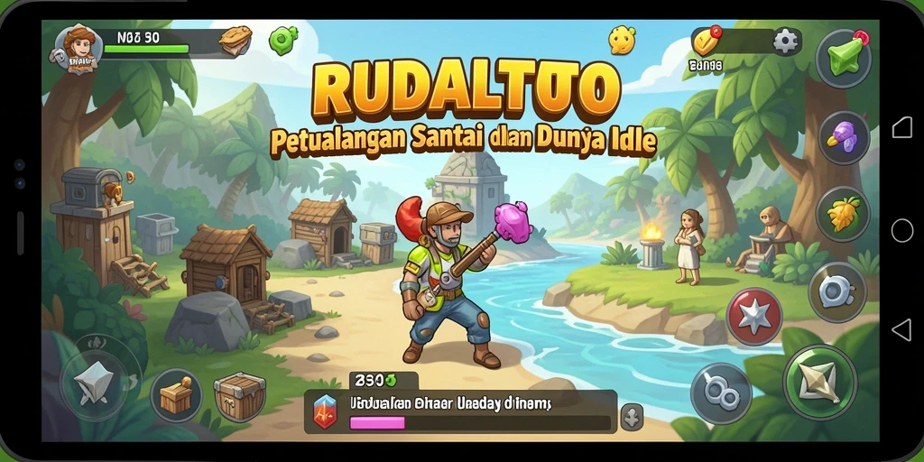 Tampilan gameplay RUDALTOTO dalam suasana santai dan menyenangkan.