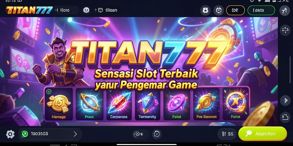 Screenshot gameplay TITAN777 menampilkan slot yang menarik dan fitur bonus.